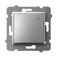 Wyłączniki światła i elektryczne - Ospel Łącznik zwierny "dzwonek" Srebrny Aria - ŁP-6U/m/18 - miniaturka - grafika 1