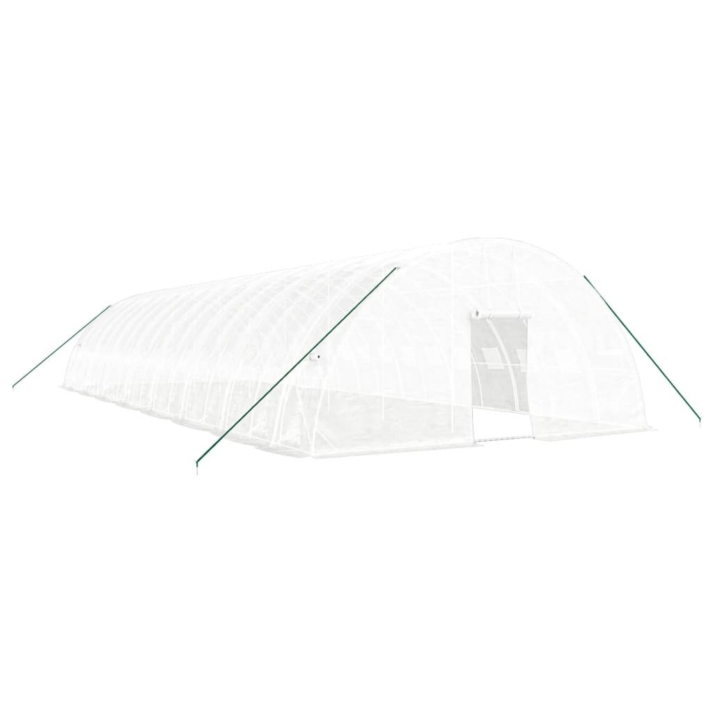 Prolenta Premium - Szklarnia z ramą stalową biała 96 m² 16x6x2,85 m