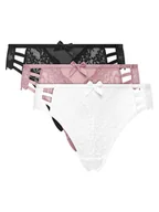 Majtki damskie - Hunkemöller Komplet 3 par fig brazylijskich 302720 Kolorowy - miniaturka - grafika 1