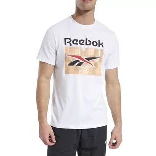 Koszulki męskie - REEBOK T-SHIRT MĘSKI BIAŁY CL GP BBALL FT7453 XL - grafika 1