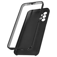 Etui i futerały do telefonów - Etui 360° do Samsunga Galaxy A13 4G Elastyczny przód i sztywny tył – czarne - miniaturka - grafika 1