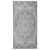 Dywany zewnętrzne - vidaXL Dywan zewnętrzny o płaskim splocie, 100x200 cm, niebieski wzór - miniaturka - grafika 1