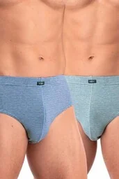 Slipy męskie bawełniane (2 pack) w kolorach nieba MPP 073 - Majtki męskie - miniaturka - grafika 1