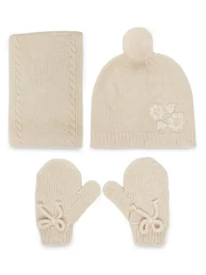 Mayoral Komplet czapka, komin i rękawiczki 10019 Beżowy - Rękawiczki dla dzieci - miniaturka - grafika 1
