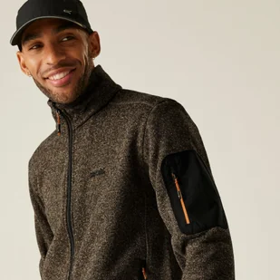 Regatta Polar męski rozsuwany Newhill Zielony, Rozmiar: S - Bluzy sportowe męskie - miniaturka - grafika 1