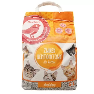 Auchan - Bentonitowy zbrylający żwirek dla kota - Żwirek dla kotów - miniaturka - grafika 1