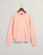 Bluzy damskie - GANT Damska bluza Tonal Archive Shield Sweat Sweatshirt, Guava ORANGE, standardowa, Guava Orange, S - miniaturka - grafika 1