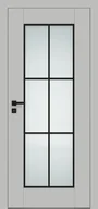 Drzwi wewnętrzne - Dre Drzwi Wewnętrzne Z Szybą Estra 7 Okleina Jasna Szara Mat - miniaturka - grafika 1