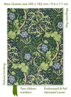 Notatnik quatro linia TW Wodorosty William Morris - Flame Tree - Notesy i bloczki - miniaturka - grafika 1