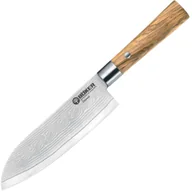 Noże kuchenne - Böker Manufaktur Solingen 130437DAM Santoku nóż damasceński 17,2 cm brązowy - miniaturka - grafika 1