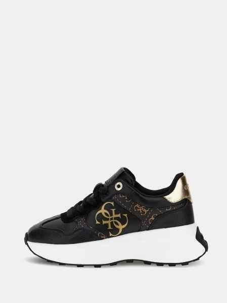 sneakers donna guess flpluc pel12 luckei blkbr