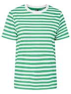 Koszulki i topy damskie - Pieces Koszulka w kolorze zielono-białym - miniaturka - grafika 1