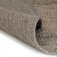 Dywany - vidaXL Ręcznie robiony dywan z juty, okrągły, 180 cm, szary - miniaturka - grafika 1