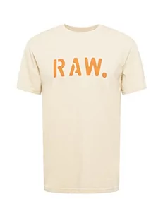 G-STAR RAW Stencil Raw R T Koszulka męska, Beżowy/Khaki (Brown Rice 336-d309), S - Koszulki męskie - miniaturka - grafika 1