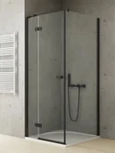 Kabiny prysznicowe - New Trendy Czarna kabina prysznicowa drzwi uchylne 80x120 lewa EXK-4922 Reflexa Black - miniaturka - grafika 1