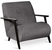 Fotele - Grafitowy fotel tapicerowany typu lisek P2-P63 - miniaturka - grafika 1