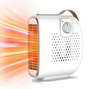 Grzejnik przenośny z regulacją siły nawiewu mini farelka 500W, 2 stopnie biały DA313 - Ogrzewanie przenośne - miniaturka - grafika 1