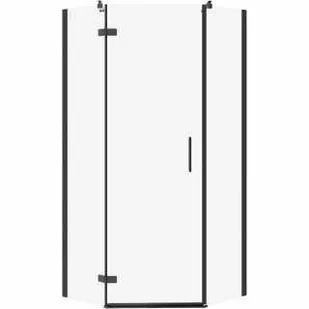 Cersanit S160-016 KABINA PRYSZNICOWA PIĘCIOKĄTNA JOTA CZARNA 90X90X195 LEWA TRANS - Kabiny prysznicowe - miniaturka - grafika 1