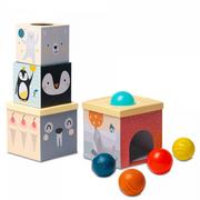 Zabawki interaktywne dla dzieci - Taf Toys Wieża dla dzieci z otworami na piłki Biegun Północny Sorter - miniaturka - grafika 1