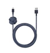 Kable USB - Native Union Night Cable Wzmozniony Kabel USB Lightning z Węzłem 3m (Indigo) NCABLE-KV-L-IND - miniaturka - grafika 1