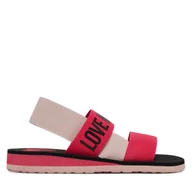 Sandały damskie - Sandały LOVE MOSCHINO JA16033G0MJN460C Różowy - miniaturka - grafika 1