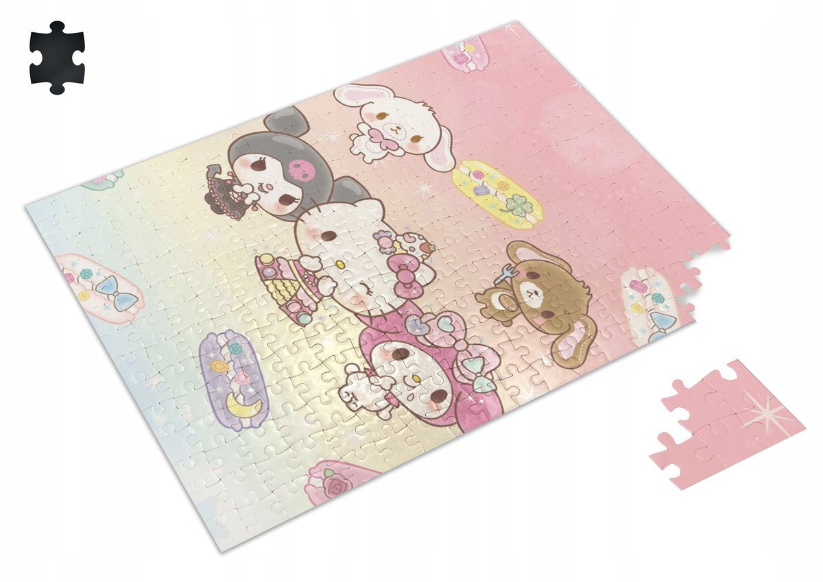 Puzzle KUROMI HELLO KITTY Cinnamoroll A3 252 el z Nadrukiem + IMIĘ 59