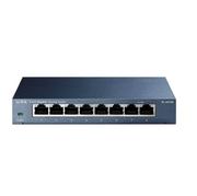 Przełączniki KVM - TPLINK TL-SG108 TP-Link TL-SG108 Switch 8x10/100/1000Mbps, Metal case, IEEE 802.1p QoS - miniaturka - grafika 1