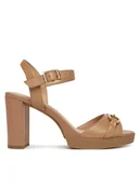 Sandały damskie - Geox Sandały D Walk Pleasure 85S D55B6A 000TU C5000 Beżowy - miniaturka - grafika 1