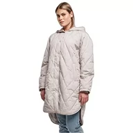 Płaszcze damskie - Urban Classics Damski płaszcz oversized Diamond Quilted Hooded Coat, klasyczny płaszcz damski z kapturem z poliestru, dostępny w dwóch kolorach, rozmiarach XS-5XL, ciemnoszary., S - miniaturka - grafika 1