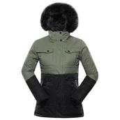 Kurtki i kamizelki sportowe damskie - Kurtka zimowa damska Alpine Pro Egypa Rozmiar: M / Kolor: zielony - miniaturka - grafika 1