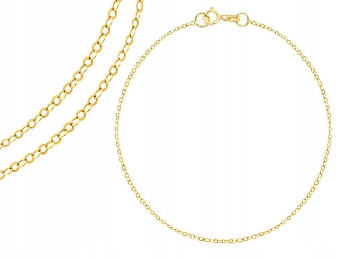 ZŁOTA BRANSOLETKA ANKROWA 585 CELEBRYTKA 19 CM