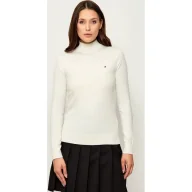 Swetry damskie - Tommy Hilfiger Półgolf Slim Fit - miniaturka - grafika 1