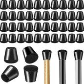 Zawiasy, okucia i inne akcesoria - Ochraniacze na nogi krzeseł, małe silikonowe podkładki z filcem, czarne (40 szt.) - miniaturka - grafika 1