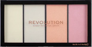 Revolution Makeup Makeup Revolution Re-Loaded Lustre Paleta Rozświetlaczy Lights Cool - Bronzery i konturowanie twarzy - miniaturka - grafika 2