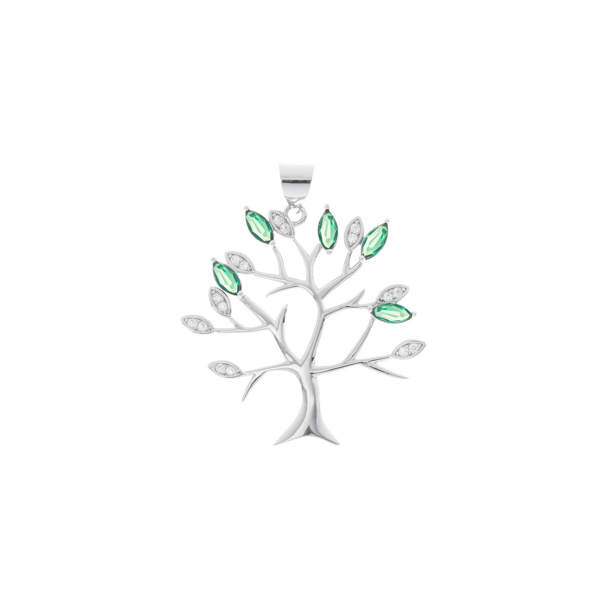 Srebrna zawieszka 925 Drzewko zielone