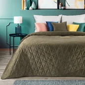 Narzuty - Narzuta 170 x 210 Pikowana Velvet Luiz3 Brąz - miniaturka - grafika 1