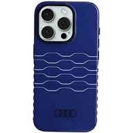 Etui i futerały do telefonów - Audi IML MagSafe Case iPhone 15 Pro 6.1" niebieski/navy blue hardcase AU-IMLMIP15P-A6/D3-BE - miniaturka - grafika 1