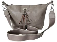 Torebki damskie - Torebka Damska, Stylowa Mała Listonoszka Na Ramię Beżowa, Miejska - miniaturka - grafika 1