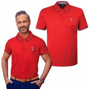 POLO Koszulka Męska CZERWONA Bawełniana EBIOM Elegancka L Pako Jeans - Koszulki męskie POLO Koszulka Męska CZERWONA Bawełniana EBIOM Elegancka L Pako Jeans - Koszulki męskie - miniaturka - grafika 1