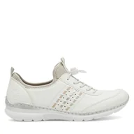Półbuty damskie - Półbuty Rieker L3259-80 Biały - miniaturka - grafika 1