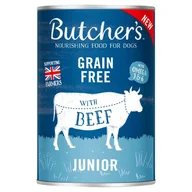 Woda - Butcher's Junior Karma dla psa kawałki z wołowiną w galaretce 400 g - miniaturka - grafika 1