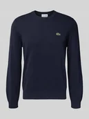 Swetry męskie - Sweter z dzianiny kroju regular fit z mieszanki bawełny - miniaturka - grafika 1