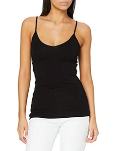 VERO MODA Damski top Vmmaxi My Soft V Singlet Noos, czarny (czarny), XL - Koszulki i topy damskie - miniaturka - grafika 1