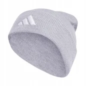 Czapki damskie - Czapka adidas New Logo Beanie Cuff szara JX5746 Młodzieżowa - miniaturka - grafika 1