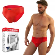 Majtki męskie - slipy majtki męskie z mikromodalu SESTO SENSO CADET- L, czerwone, wygodne - miniaturka - grafika 1