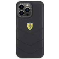 Etui i futerały do telefonów - Etui Ferrari Quilted Metal Logo na iPhone 15 Pro Max - czarne - miniaturka - grafika 1