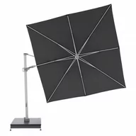 Parasole ogrodowe - KNIRPS 320 x 320 cm - luksusowy wahadłowy parasol ogrodowy z drążkiem bocznym Ciemnoszary - miniaturka - grafika 1