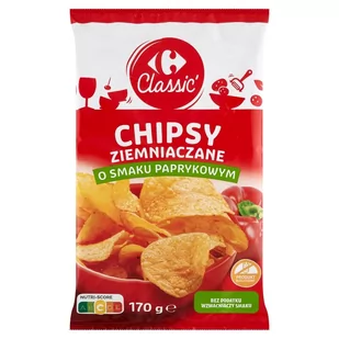 Carrefour Classic Chipsy ziemniaczane o smaku paprykowym 170 g - Chipsy - miniaturka - grafika 1