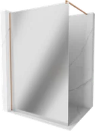 Ścianki i drzwi prysznicowe - Mexen Kioto ścianka prysznicowa Walk-in 110 x 200 cm, lustro 8 mm, miedź szczotkowana - 800-110-101-65-50 - miniaturka - grafika 1