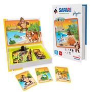 Układanki dla dzieci - ASKATO, Puzzle magnetyczne safari (62 elementy) - miniaturka - grafika 1